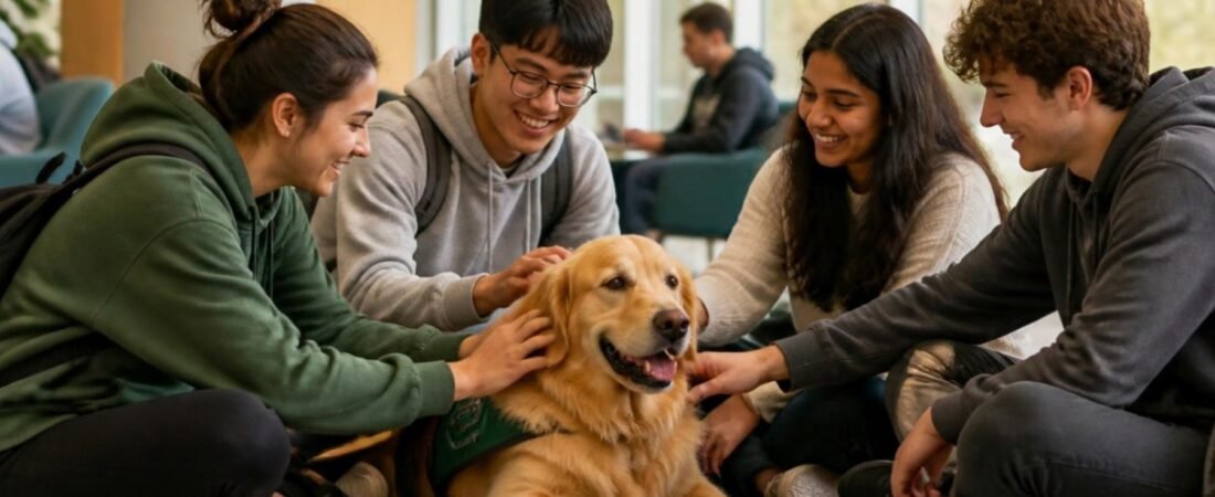 Therapy Dogs Help College Students Connect, Not Just Relax, New Study Finds